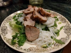 Lemongrass pork tenderloin salad